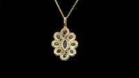 1.71 Ct Marquise Tanzanite 14K Gold Pendant