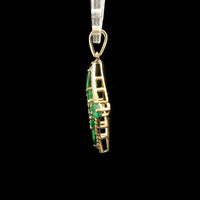 1.70 Ct Pear Emerald 14K Gold Pendant