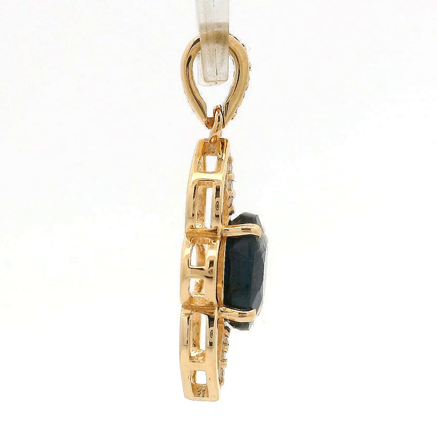 1.24 Ct Oval Sapphire 14K Gold Pendant