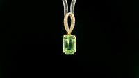 5.12 Ct Octagon Peridot 14K Gold Pendant