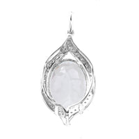 5.60 Ct Oval Mixed Cut Natural Aquamarine 950 Platinum Pendant