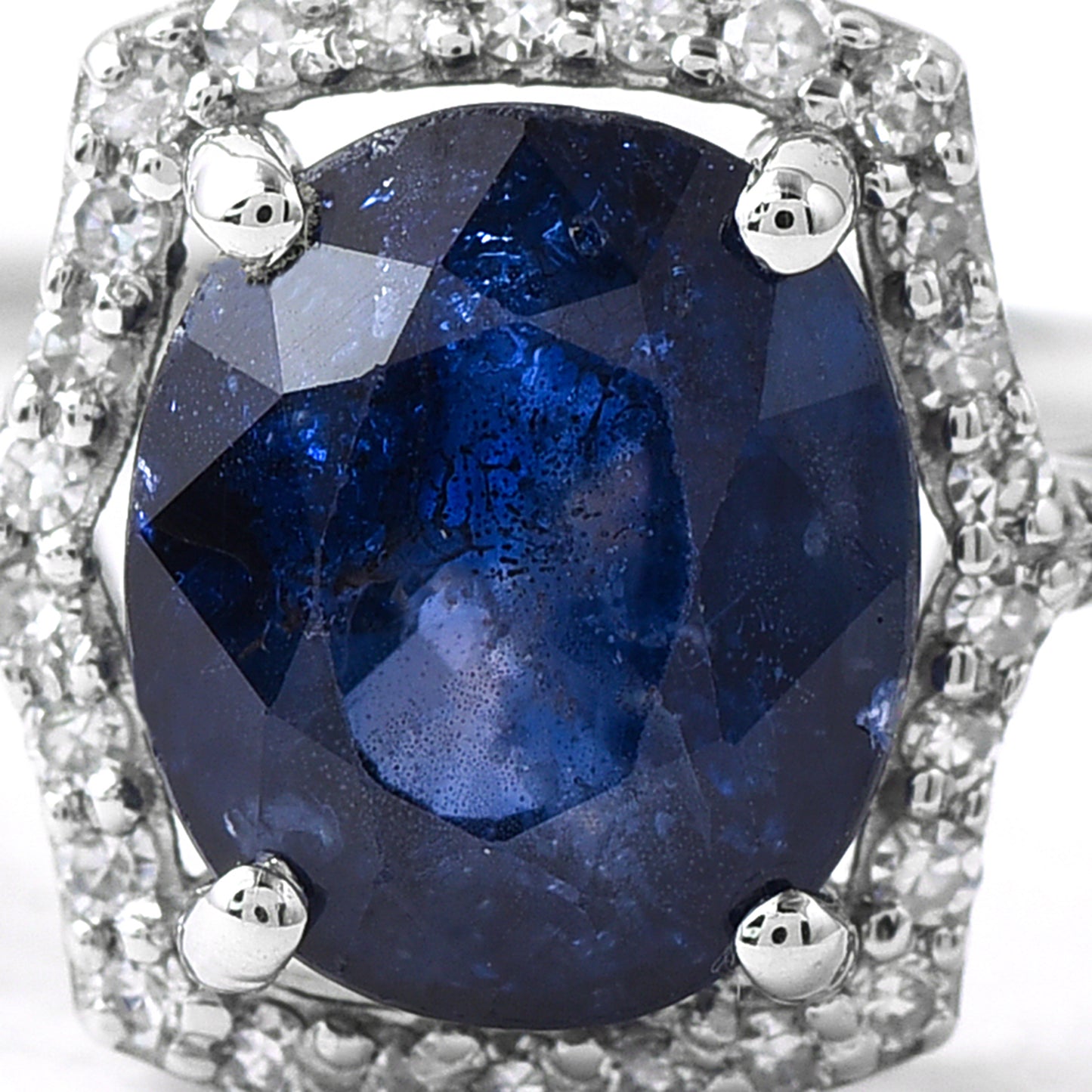 2.04 Ct Oval Mixed Cut Natural Sapphire 950 Platinum Ring