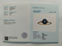 1.99 Ct Oval Mixed Cut Natural Sapphire 14K Gold Ring