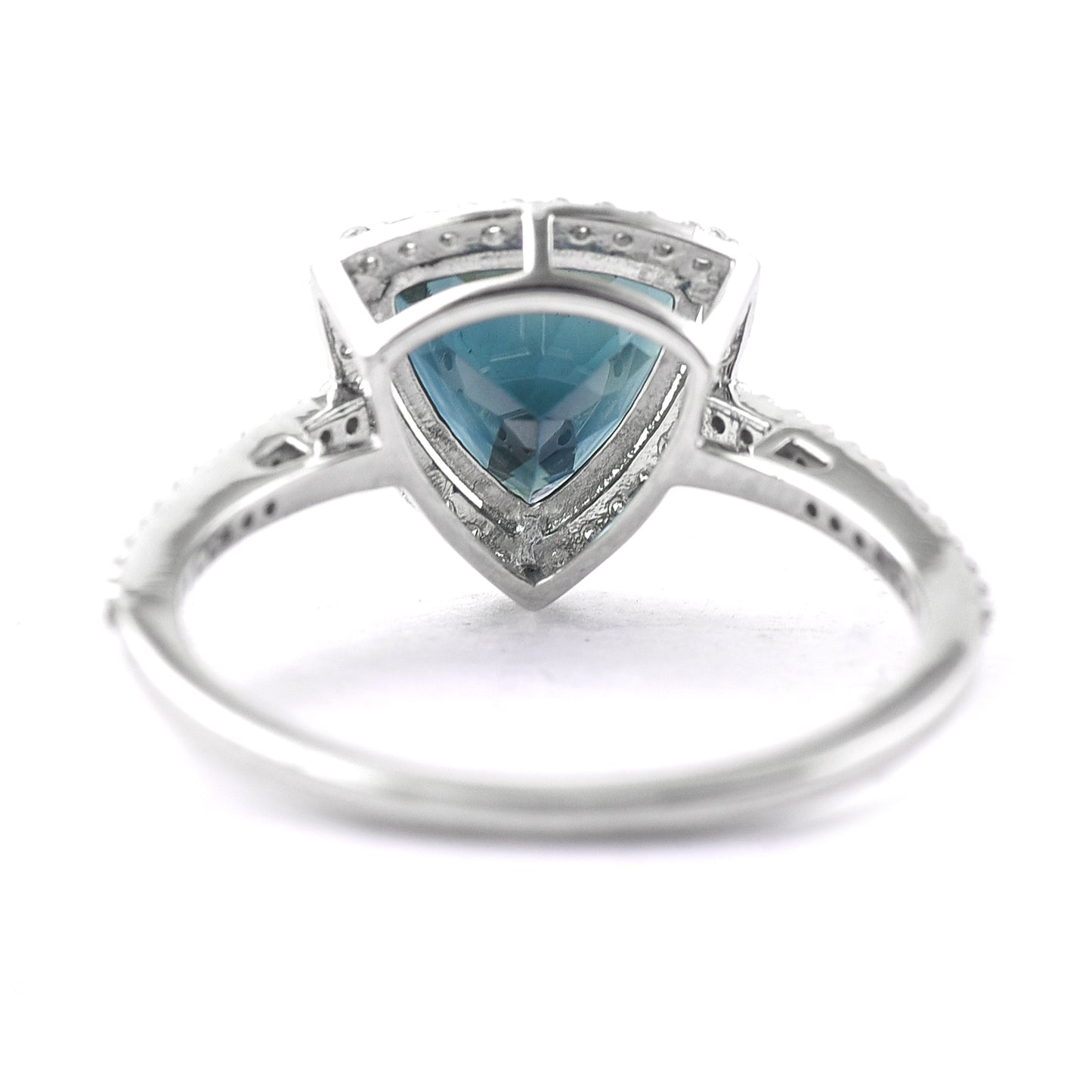 2.11 Ct Triangle Mixed Cut Natural Tourmaline 950 Platinum Ring