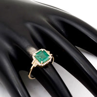 1.68 Ct Octagon Natural Emerald 14K Gold Ring