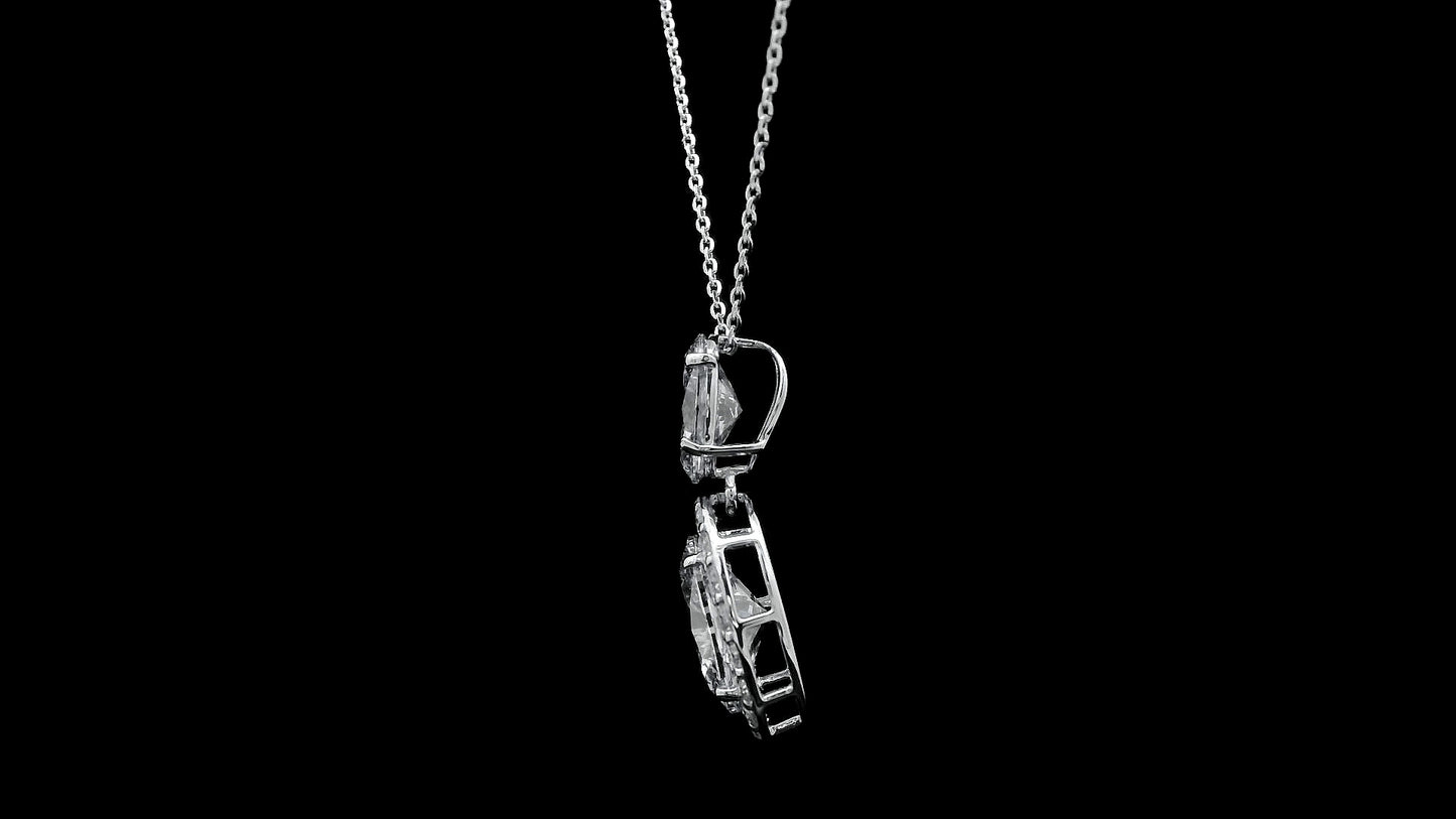3.39 Carats Lab Grown Diamond 14K Gold Pendant