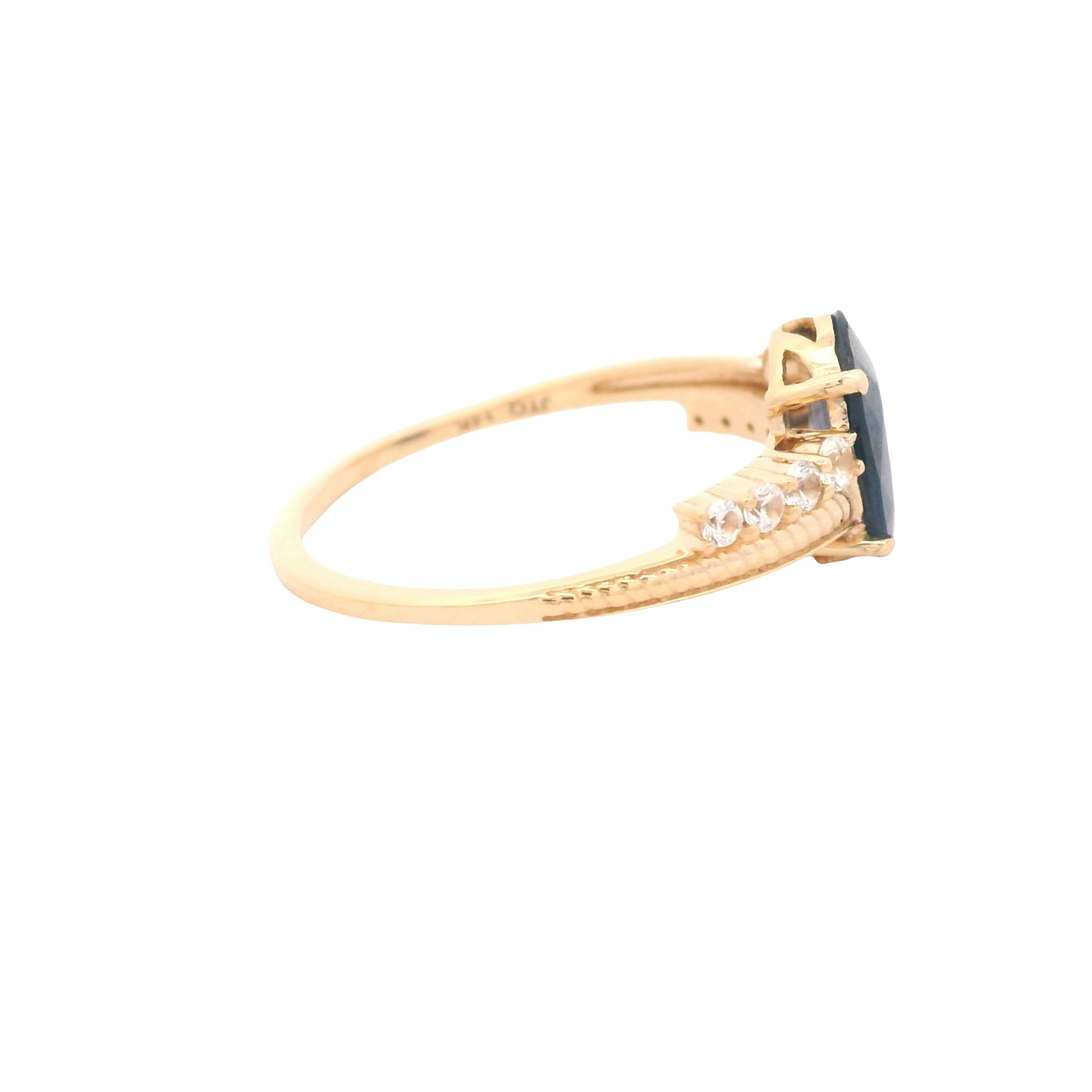 1.73 Ct Oval Sapphire 14K Gold Ring