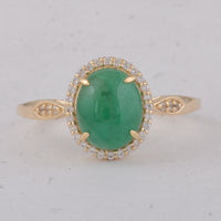 1.96 Ct Oval Emerald 9K Gold Ring