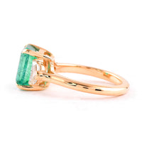4.72 Ct Octagonal Step Cut Natural Beryl Emerald 18K Gold Ring