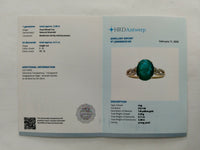 2.39 Ct Oval Mixed Cut Natural Emerald 14K Gold Ring