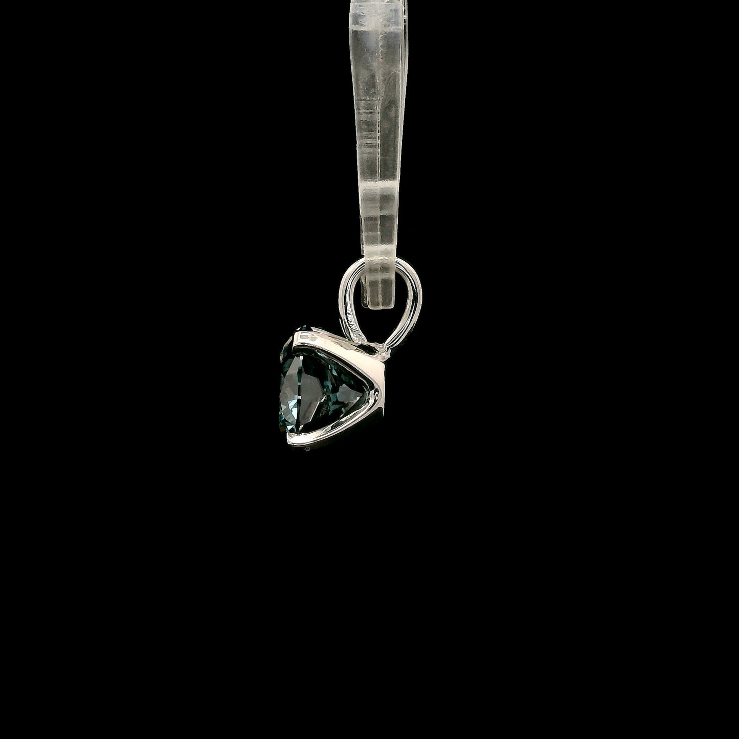 1.60 Carats Blue Lab Grown Diamond 14K Gold Pendant