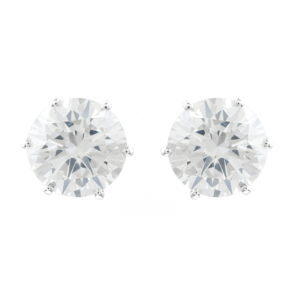 3.04 Carats Lab Grown Diamond 14K Gold Earrings