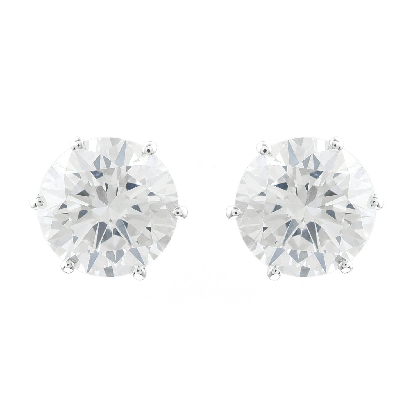 3.04 Carats Lab Grown Diamond 14K Gold Earrings