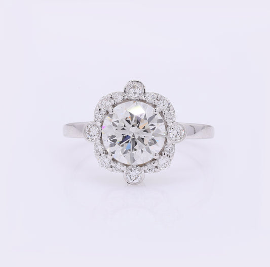 2.46 Carats Lab Grown Diamond 14K Gold Ring