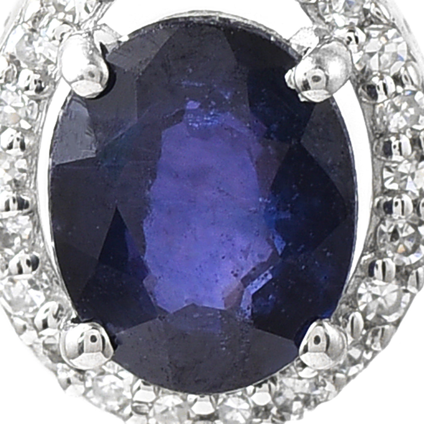 1.11 Ct Oval Sapphire 950 Platinum Pendant
