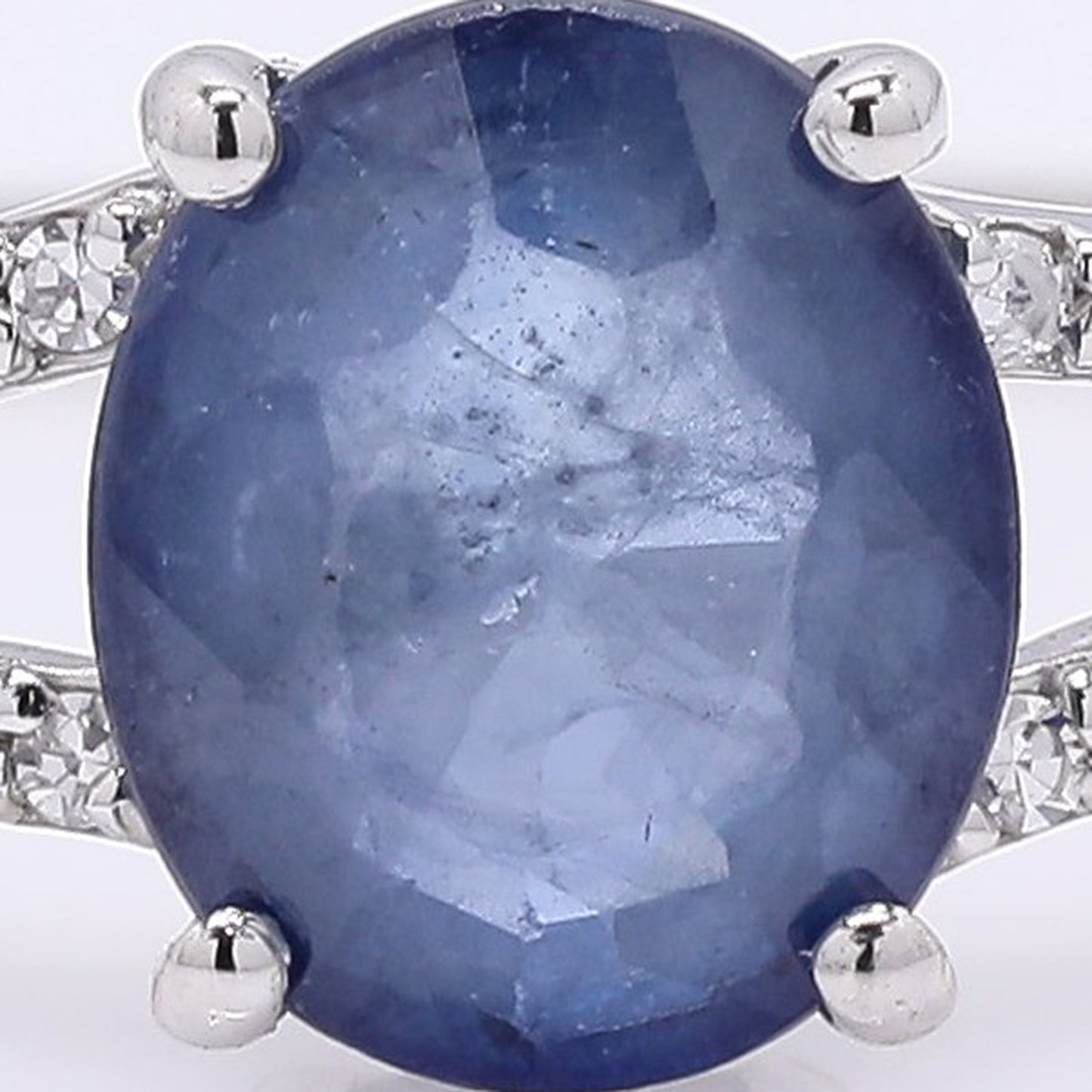 1.34 Ct Oval Mixed Cut Natural Sapphire 950 Platinum Ring