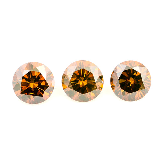 0.51 Red Diamond Round Loose Gemstone