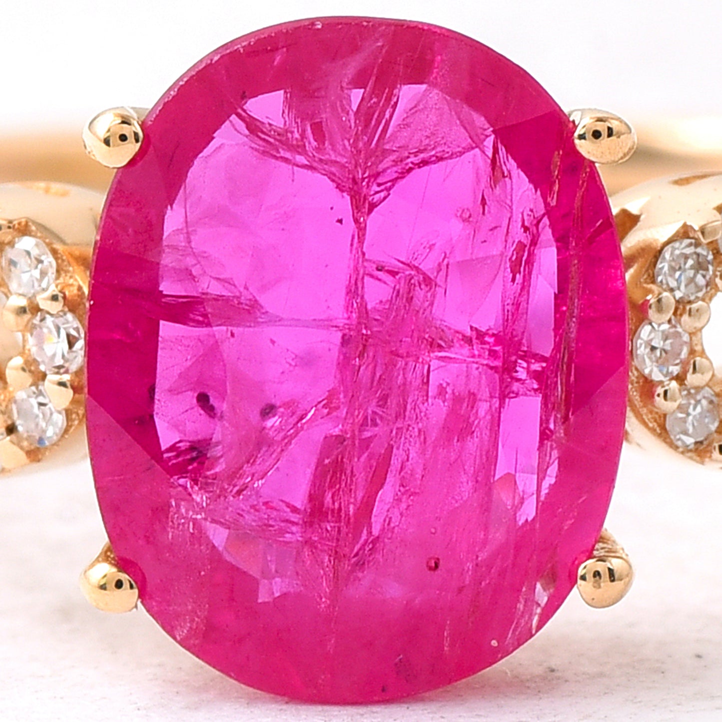 1.87 Ct Oval Ruby 14K Gold Ring