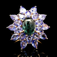 4.36 Ct Oval Tourmaline 14K Gold Ring
