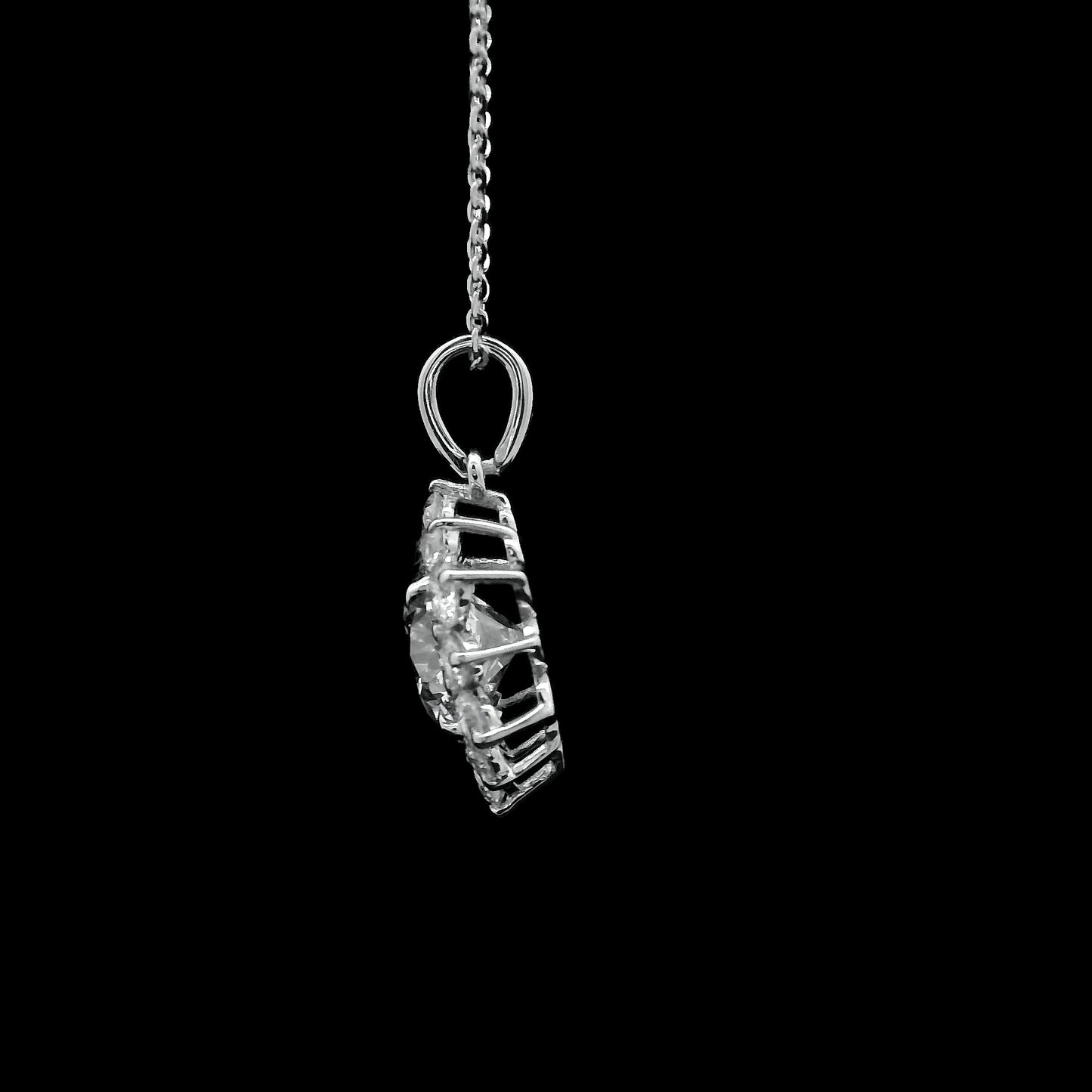 2.25 Carats Lab Grown Diamond 14K Gold Pendant