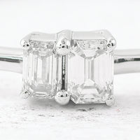 0.19 Ct Octagon Diamond 950 Platinum Ring