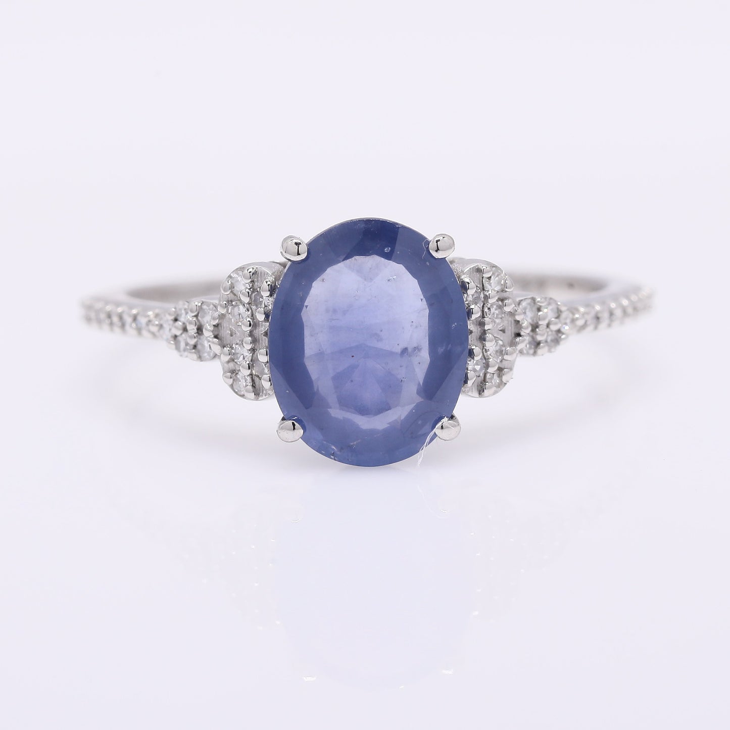 1.92 Ct Oval Mixed Cut Natural Sapphire 950 Platinum Ring