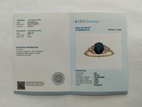 2.16 Ct Oval Mixed Cut Natural Sapphire 14K Gold Ring