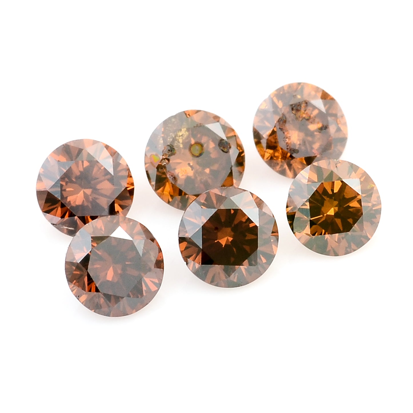 0.56 Red Diamond Round Loose Gemstone