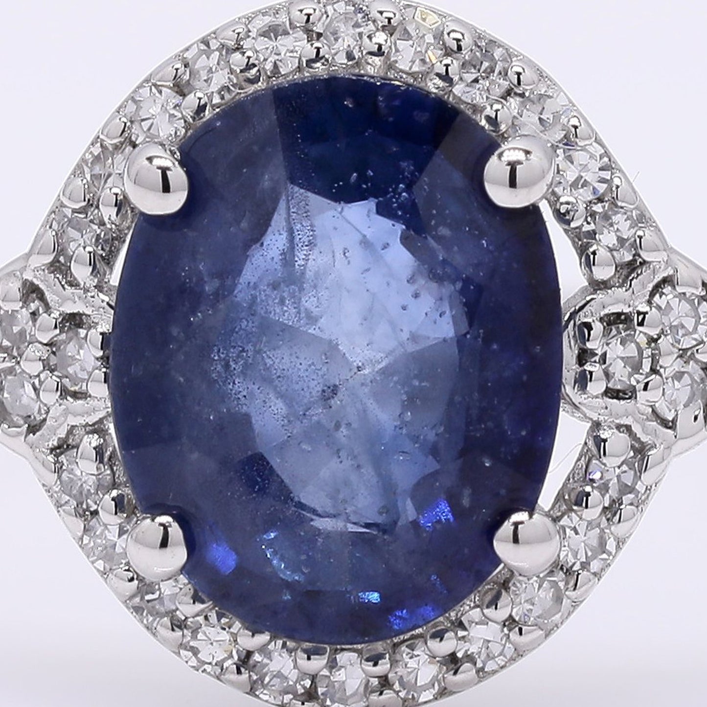 1.36 Ct Oval Mixed Cut Natural Sapphire 950 Platinum Ring