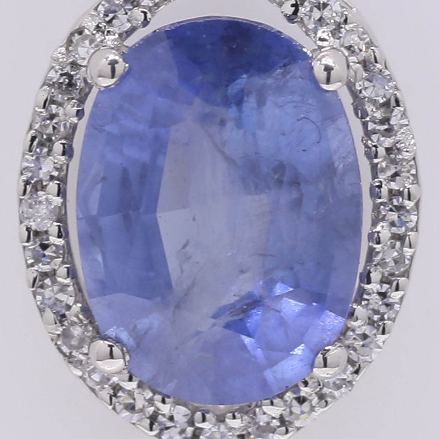 2.20 Ct Oval Mixed Cut Natural Sapphire 950 Platinum Pendant