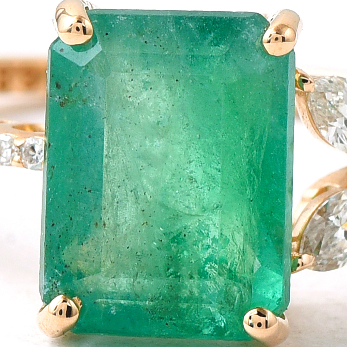 1.67 Ct Octagon Step Cut Natural Emerald 14K Gold Ring