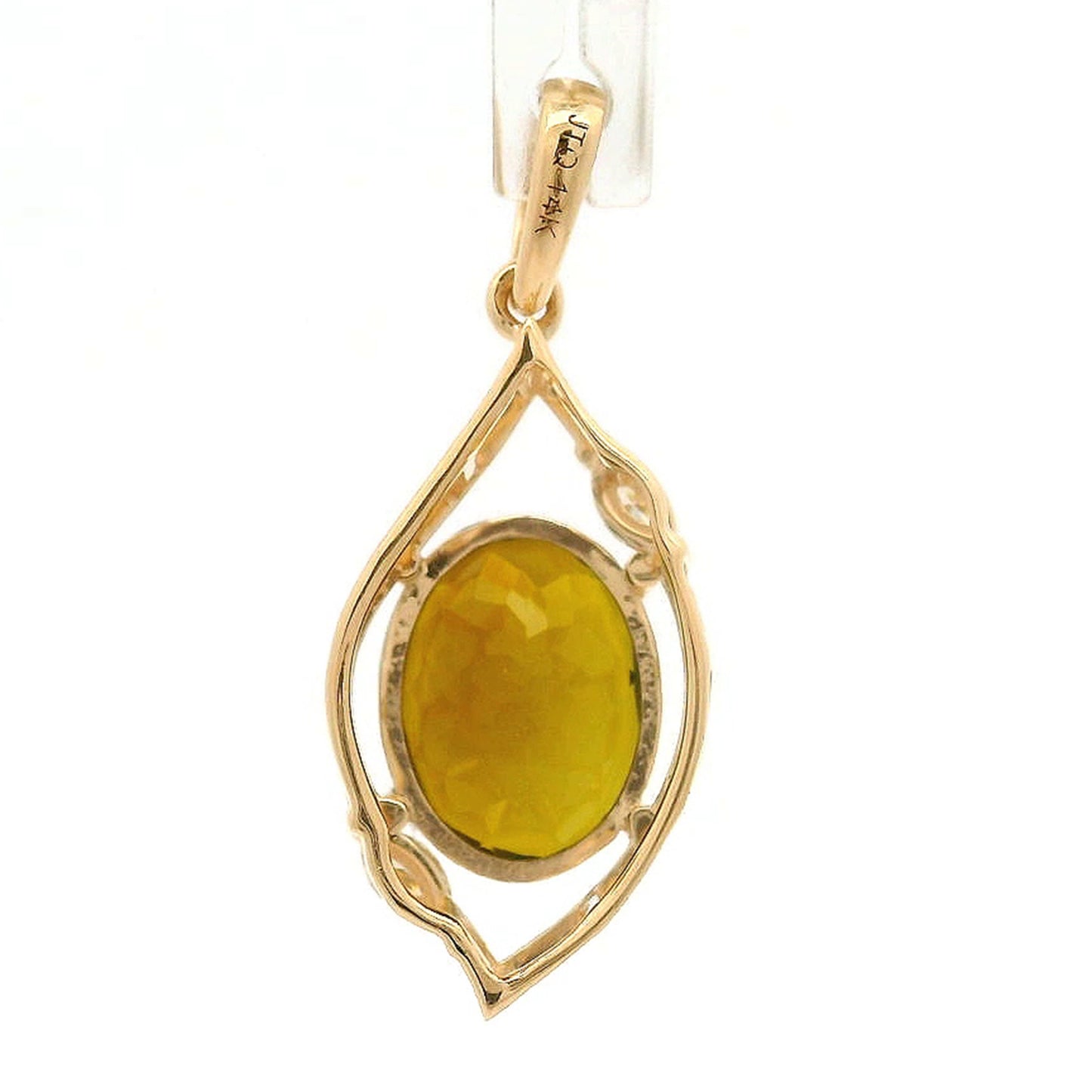 1.92 Ct Oval Tourmaline 14K Gold Pendant
