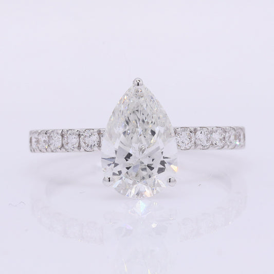 2.18 Carats Lab Grown Diamond 14K Gold Ring