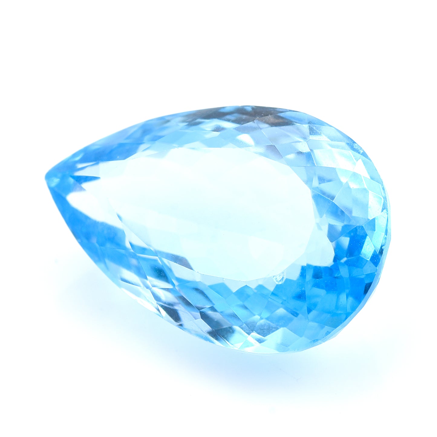33.41 Natural Blue Topaz Pear Mixed Cut Gemstone