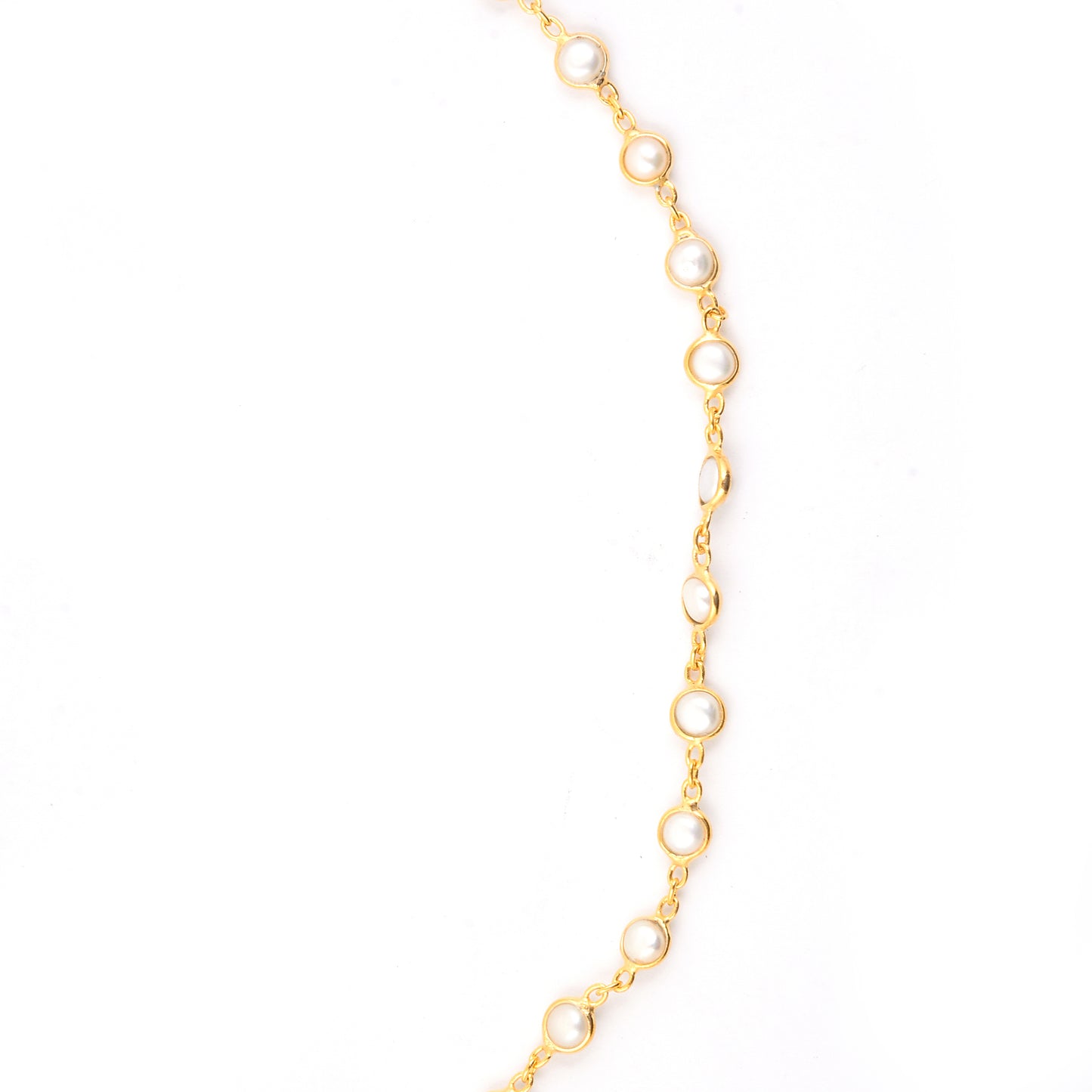 15.04 Ct Round Pearl 925 Silver Necklace