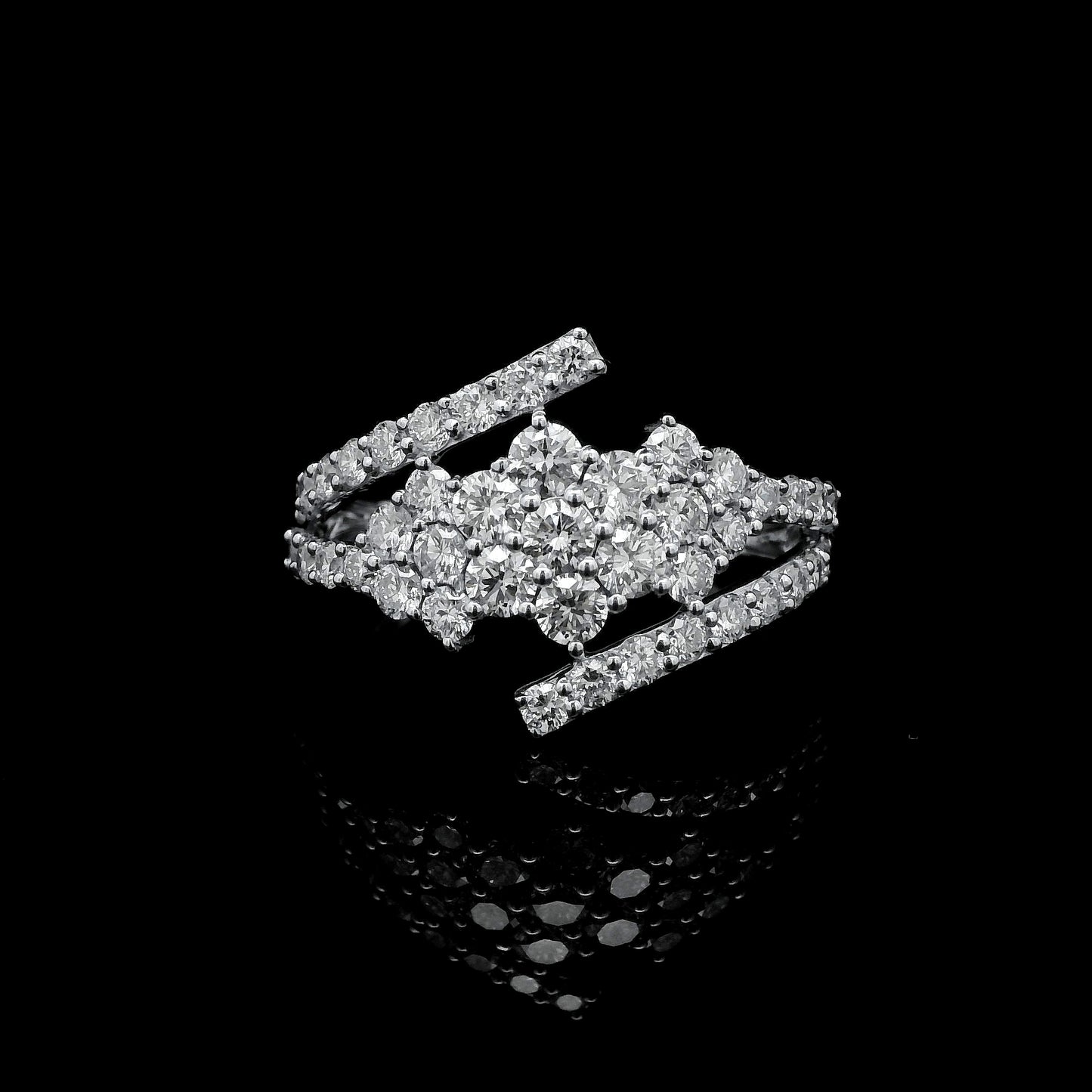 2.39 Ct Round Lab Grown Diamond 925 Sterling Silver Ring