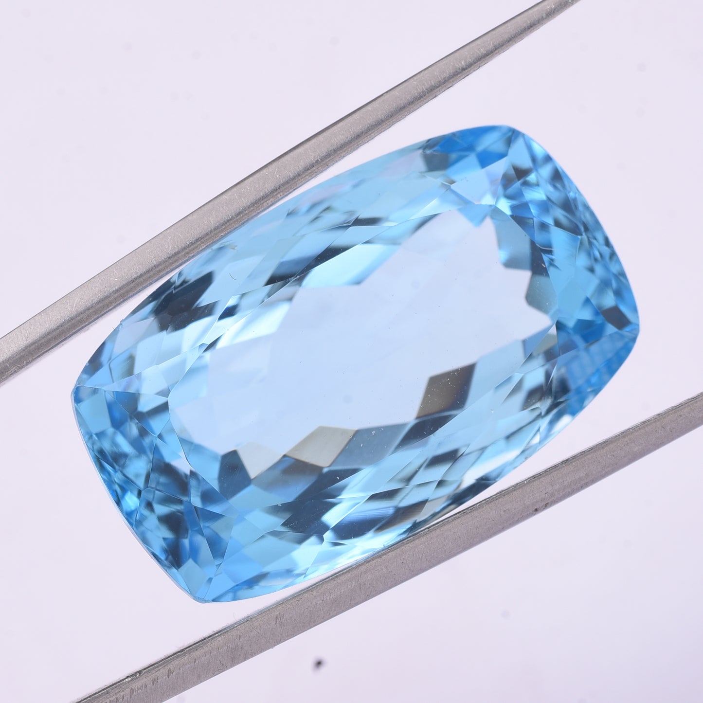 42.8 Natural Topaz Blue Topaz Rectangular Cushion Mixed Cut Gemstone