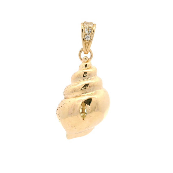0.31 Ct Marquise Lemon Quartz 10K Gold Pendant