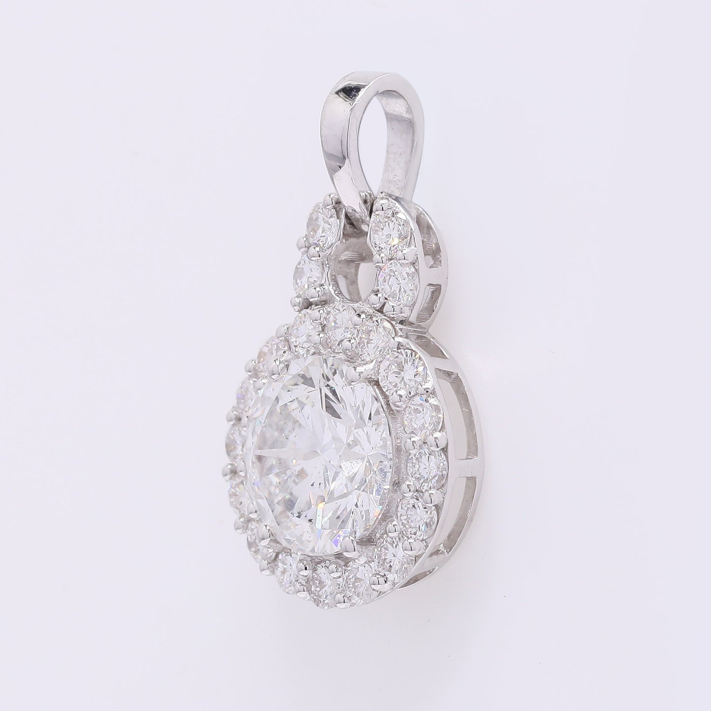 2.11 Carats Lab Grown Diamond 14K Gold Pendant