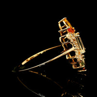 1.66 Ct Octagon Multi Sapphire 14K Gold Ring