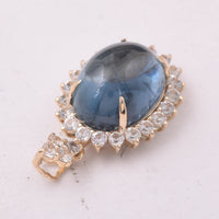9.22 Ct Oval Tourmaline 9K Gold Pendant