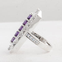 2.43 Ct Round Amethyst 925 Sterling Silver Ring
