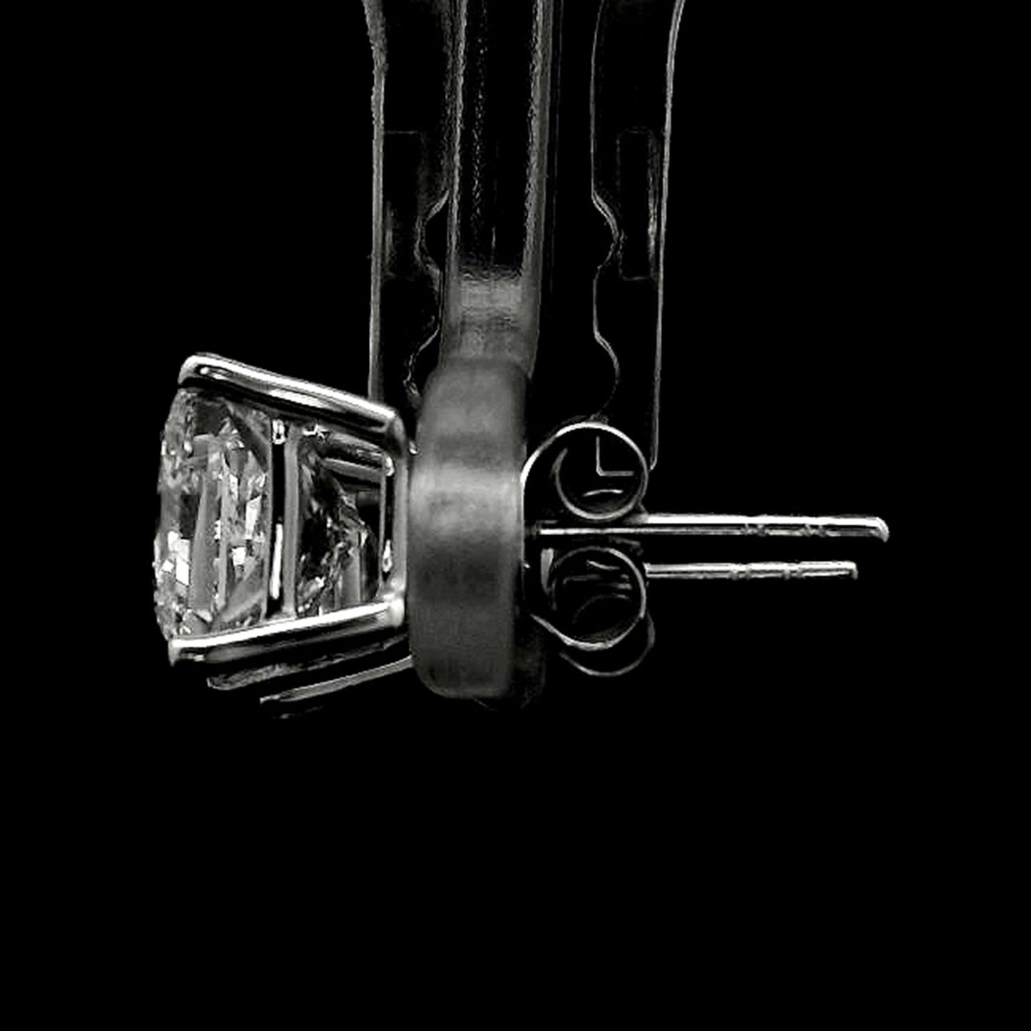 3.49 Carats Lab Grown Diamond 14K Gold Earrings