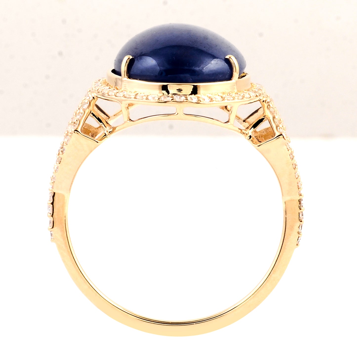 8.63 Ct Natural Codundum Sapphire 14K Gold Ring