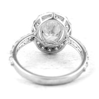 2.97 Carats Lab Grown Diamond 14K Gold Ring