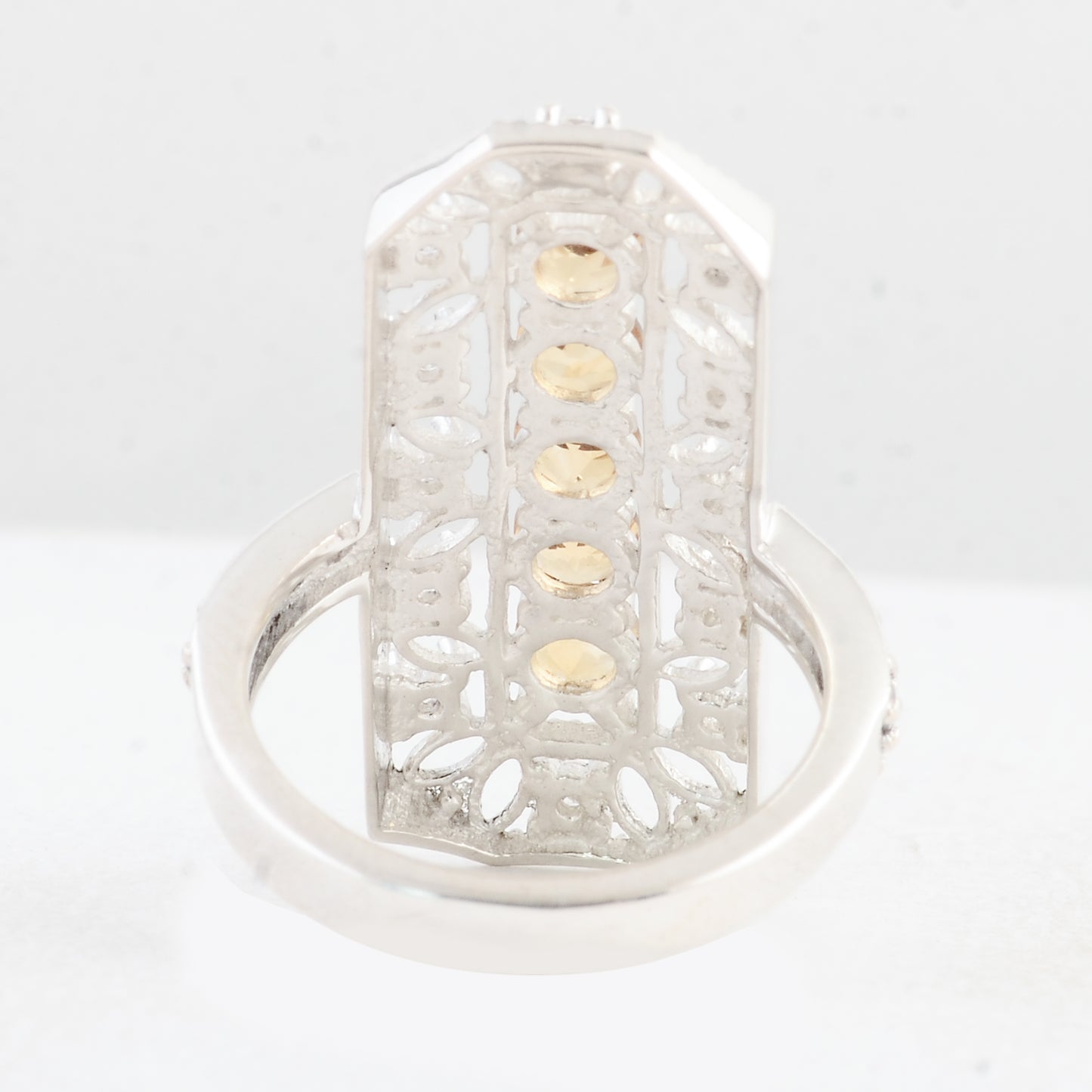 2.42 Ct Round Citrine 925 Sterling Silver Ring