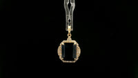 4.36 Ct Octagon Natural Sapphire 14K Gold Pendant