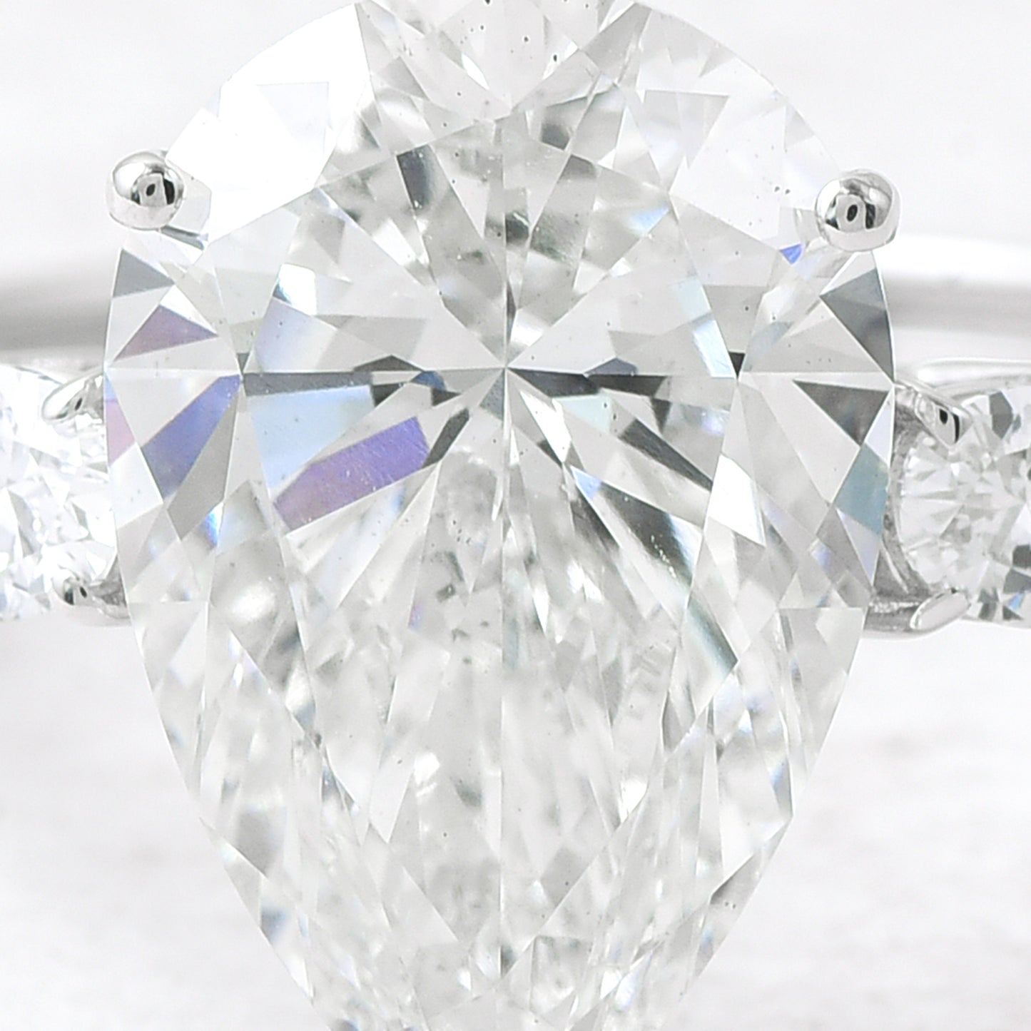 4.78 Ct Pear Lab Grown Diamond 14K Gold Ring