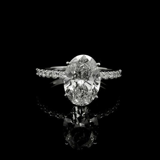 3.05 Carats Lab Grown Diamond 14K Gold Ring