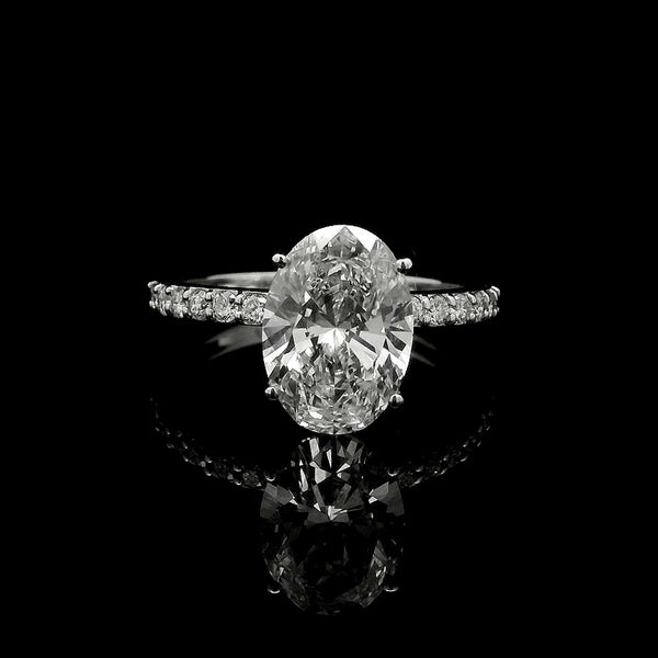 3.05 Carats Lab Grown Diamond 14K Gold Ring